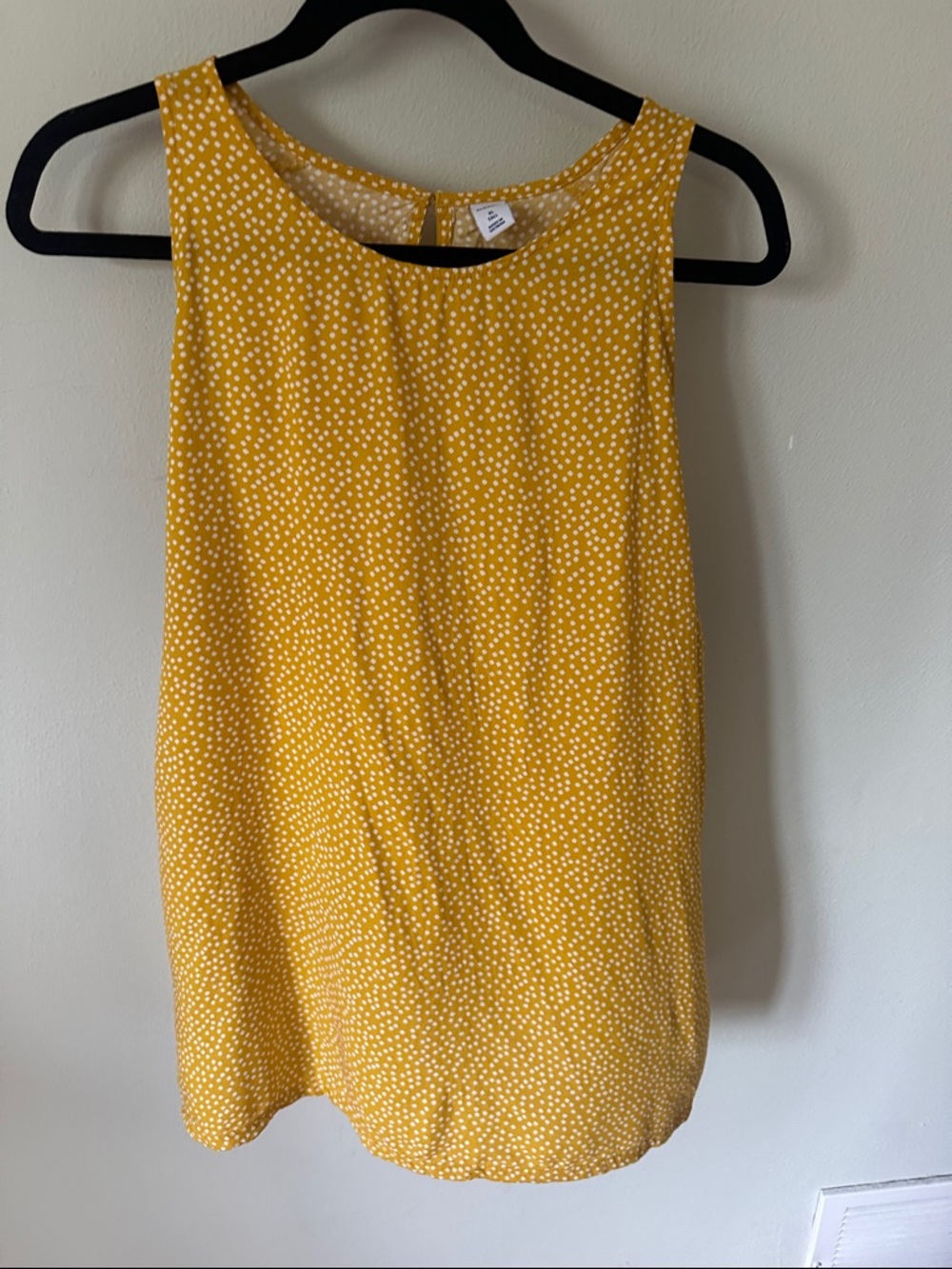Old Navy Mustard Yellow Polka Dot Tank Top
